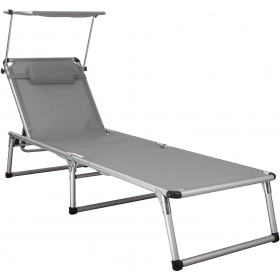 HT1013 XXL Aluminium Sun Lounger with Sun Roof